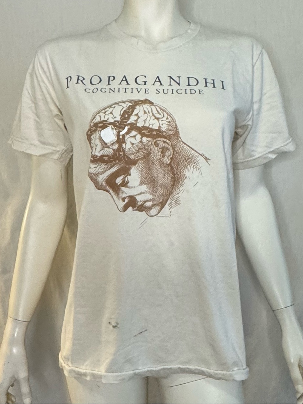 Propagandhi band tour white short sleeve t shirt size medium